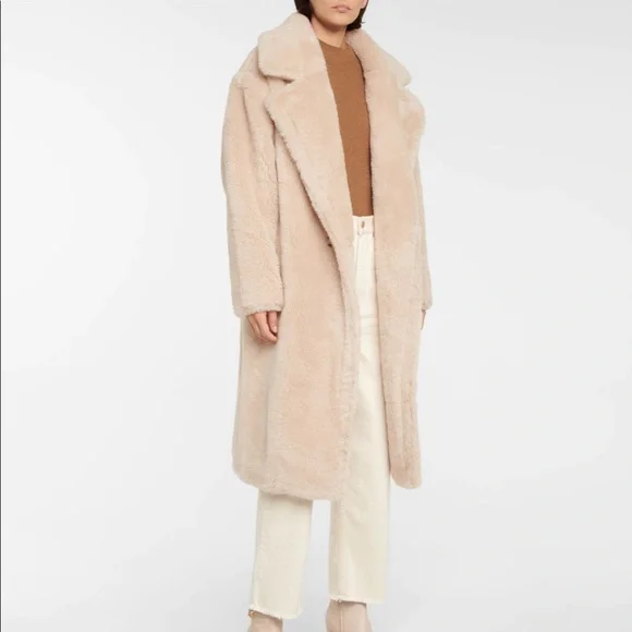 Yves Salomon Pink Teddy Coat